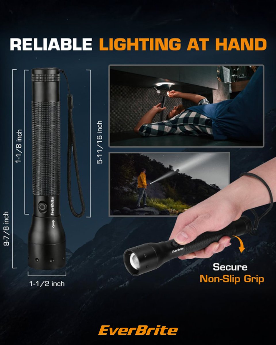 everbrite_light's tweet image. 🔥NEW!🔥 Bright enough to turn night into day. 

The EverBrite 2500LM EDC rechargeable flashlight is the upgrade you didn’t know you needed. 🔗$22.49 for limited time! amazon.com/dp/B0FCF8CFCQ

#everbritelighting #2500lumen #tacticalflashlight #flashlightfan #rechargeablelight
