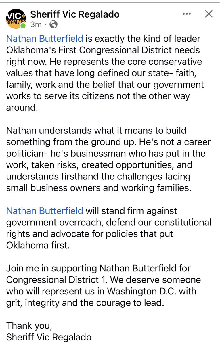 Sheriff Vic Regalado tweet media