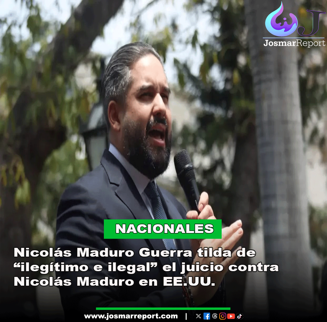 josmarreport's tweet photo. Venezuela - Nicolás Maduro Guerra califica de “ilegítimo e ilegal” el juicio contra su padre, Nicolás Maduro, en EE.UU, https://t.co/9t9IMjjEsT