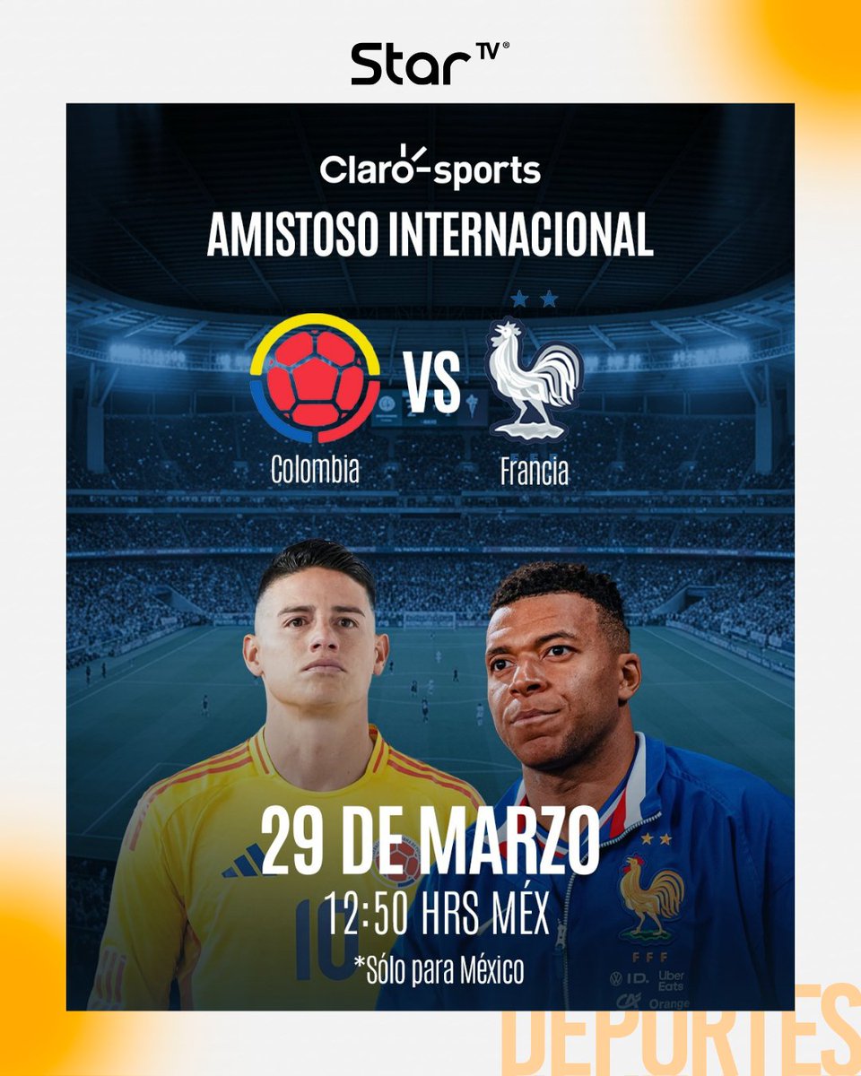 StarTVMx's tweet photo. ⚽🌍 El fútbol no para… y los amistosos también se viven
👉 Sintoniza @ClaroSports canal 515
📺 #TomaElControl con #StarTV. https://t.co/K4cpRoMEM4