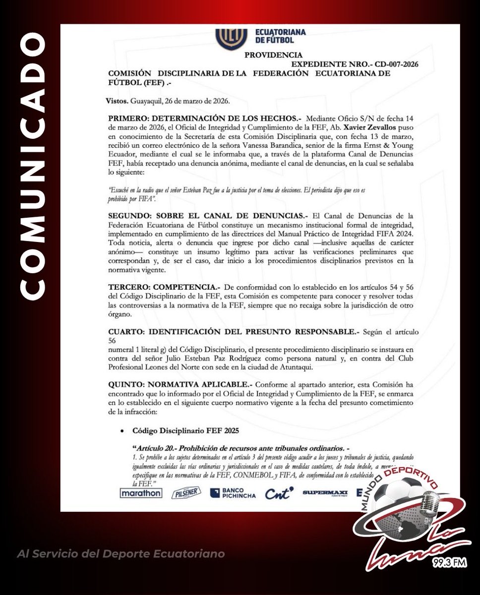 MUNDO DEPORTIVO EC 🇪🇨 tweet media