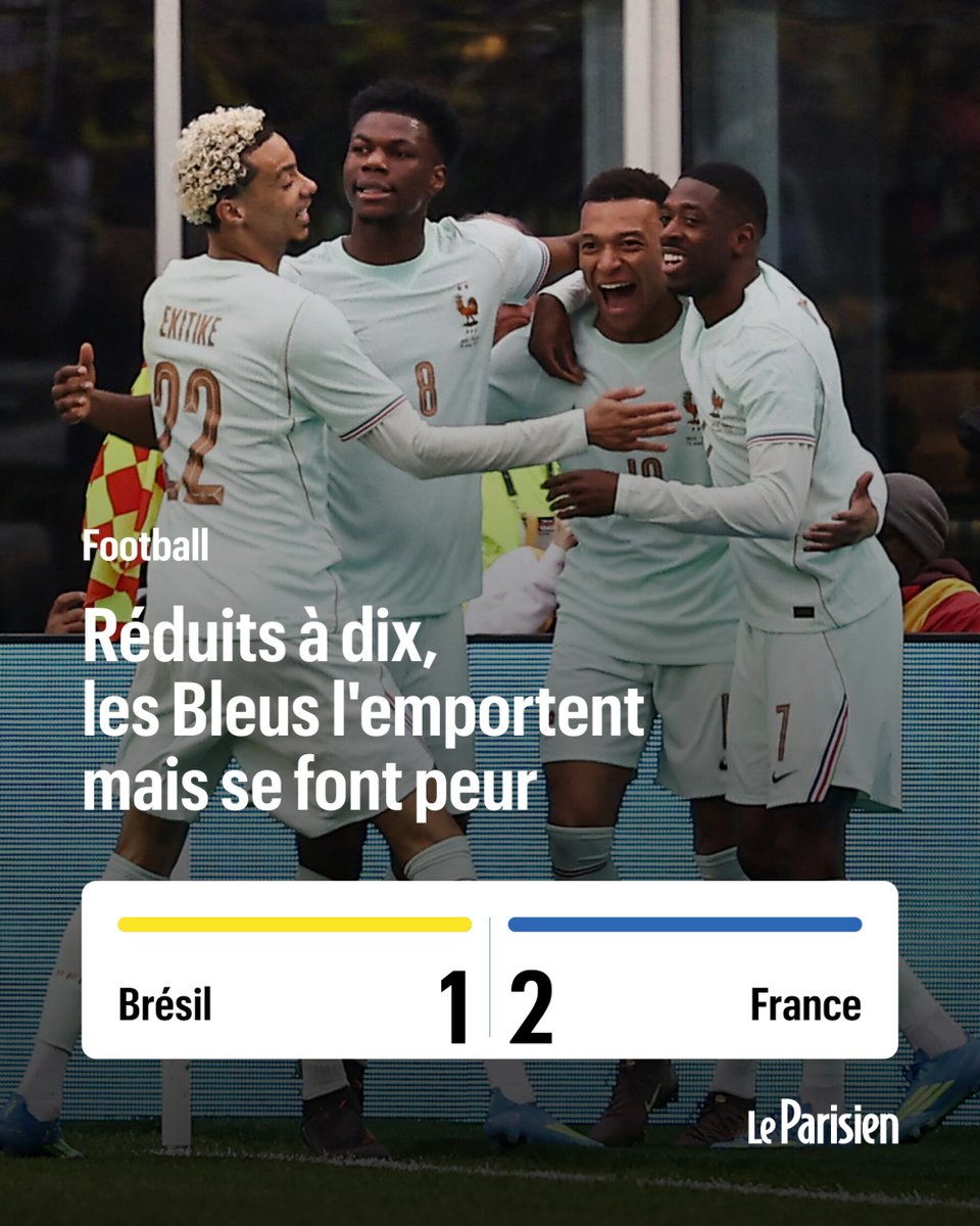 le_Parisien's tweet image. #BRE #FRA L'équipe de France lance idéalement sa tournée américaine contre son vieux rival 
➡️ l.leparisien.fr/isgS