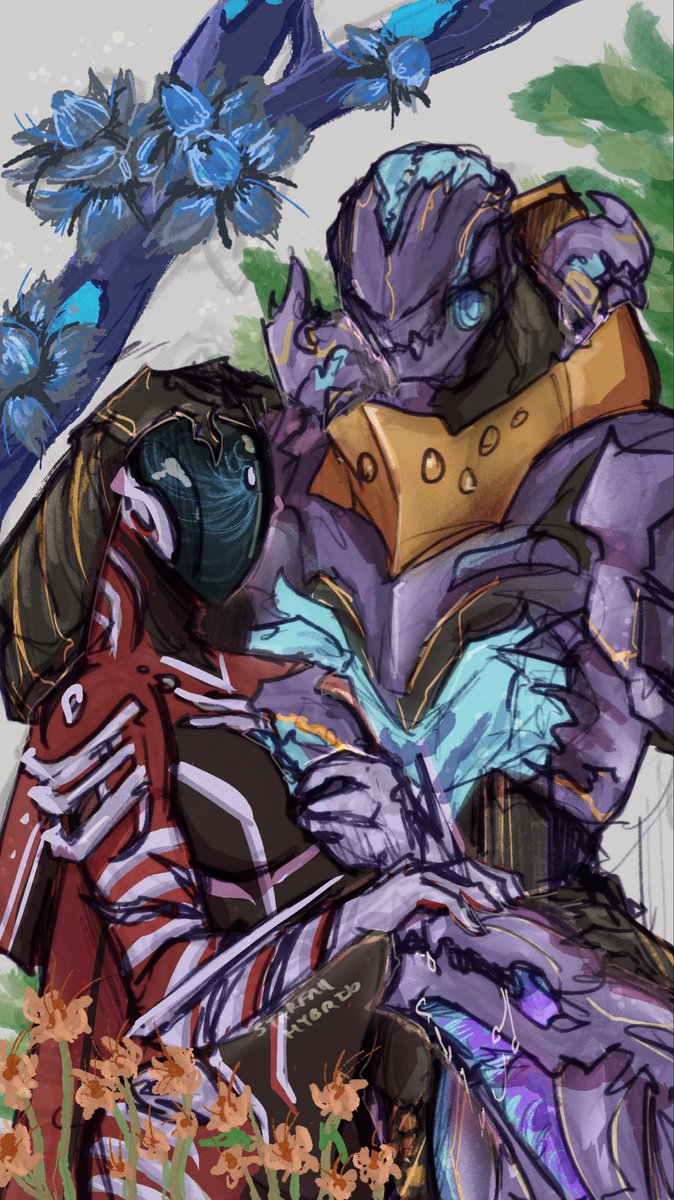 HybridStarfall's tweet photo. In a bountiful garden, there sits an infested family. In a future far, there is still love

Not me using one of my first little ships to push through artblock. I call it.... LarvalPull
I think of something better later
#warframeart #tennocreate https://t.co/PP4iNImLsn