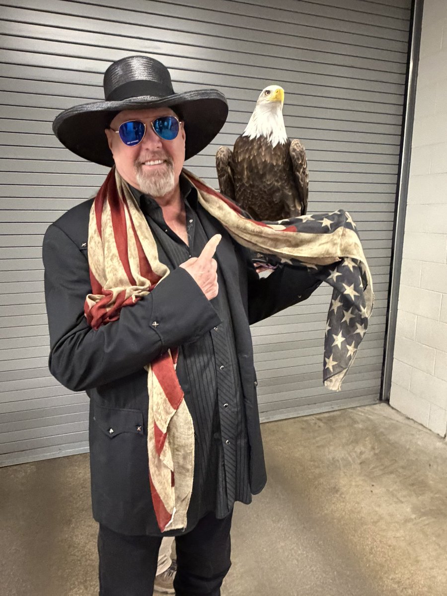 mgunderground's tweet photo. The eagle (Michigan MAE,) the flag, and me. Doesn’t get more free than that. https://t.co/Yr0VJ8lBSa