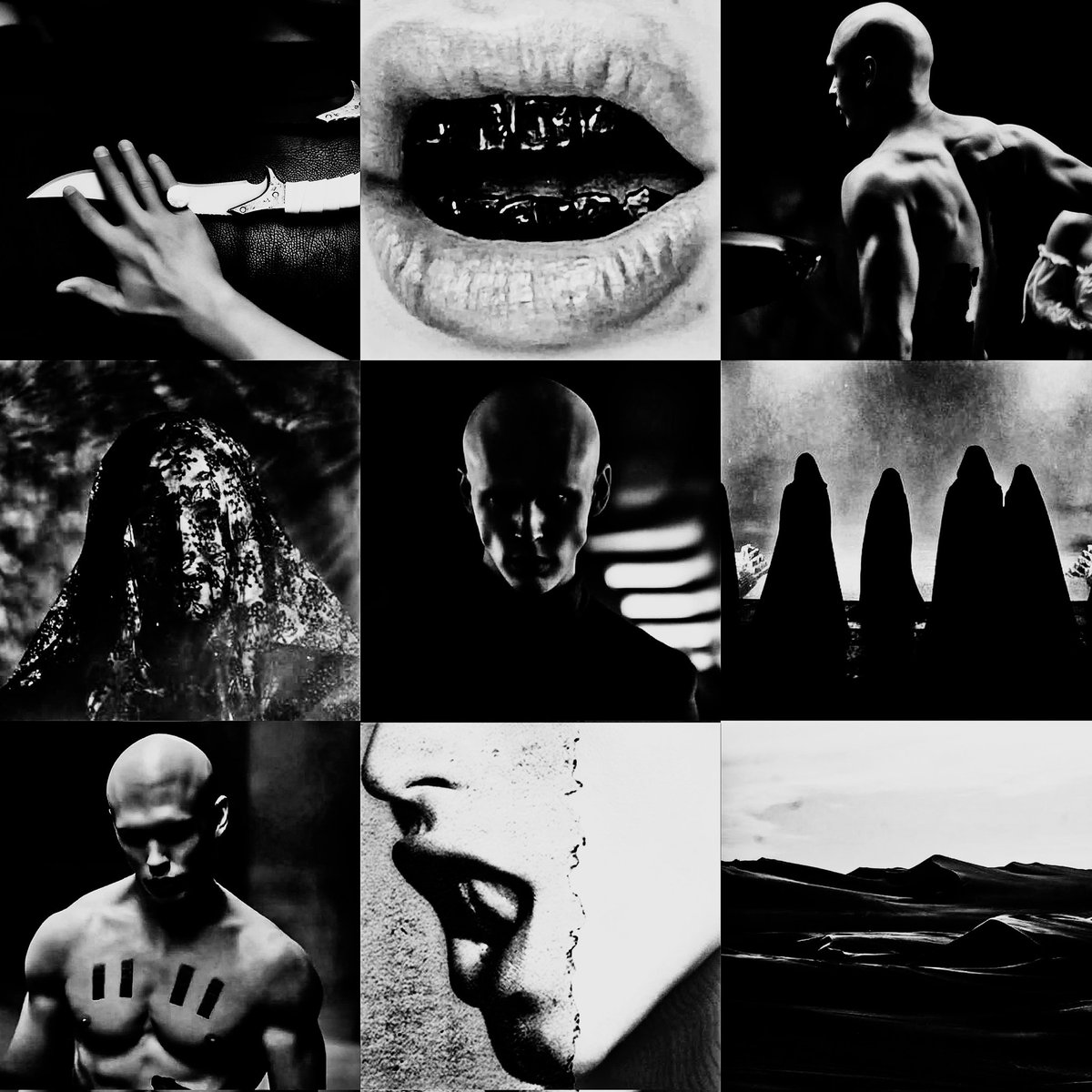 NA-BAROON FEYD RAUTHA HARKONNEN. the black&amp;white aesthetic.