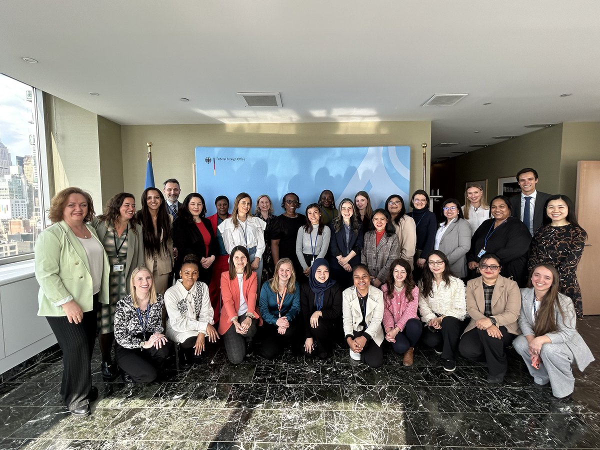 GermanyUN's tweet photo. Sisterhood, investment, impact: the Women in Cyber Programme by 🇩🇪🇦🇺🇨🇦🇳🇱🇳🇿🇬🇧 leads the way to bridge the gender digital divide at the UN. Over 20 fellows kicked off a 2-day workshop to prepare for the organizational session of the first permanent, global UN mechanism on cyber. https://t.co/OEkSqQxNpa