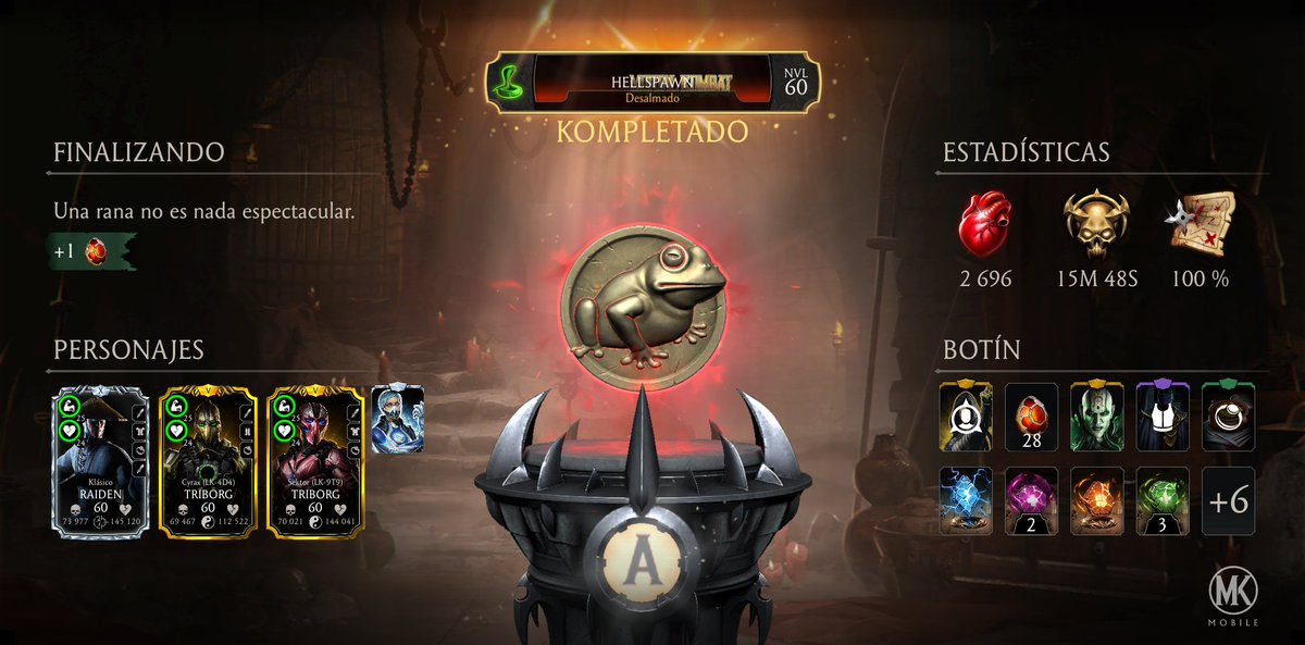 HellSpawnMK's tweet photo. ¡Acabo de completar un recorrido de la Kripta en Mortal Kombat Móvil! Mira mis estadísticas. https://t.co/8BfepxigRx