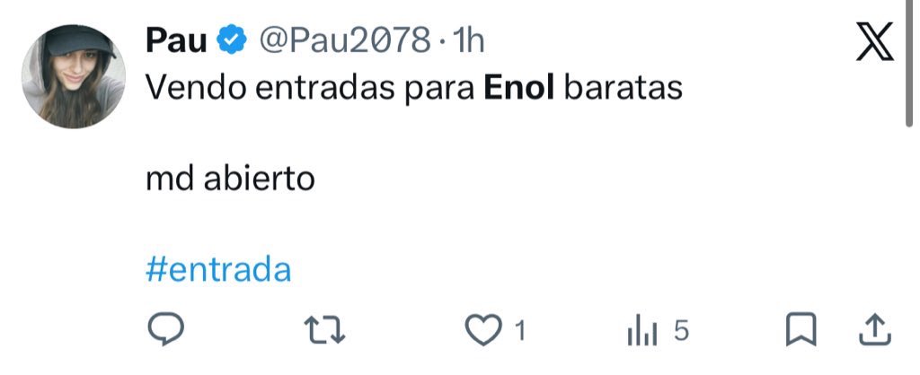 heectormediinaa's tweet photo. @enolbc esta mujer anda estafando con entradas de enol!! cuiden sus carteras (ya me pasó con el wizink de walls. paula, te la tengo guardada 🫵🏻) https://t.co/DPeEf5rhKc