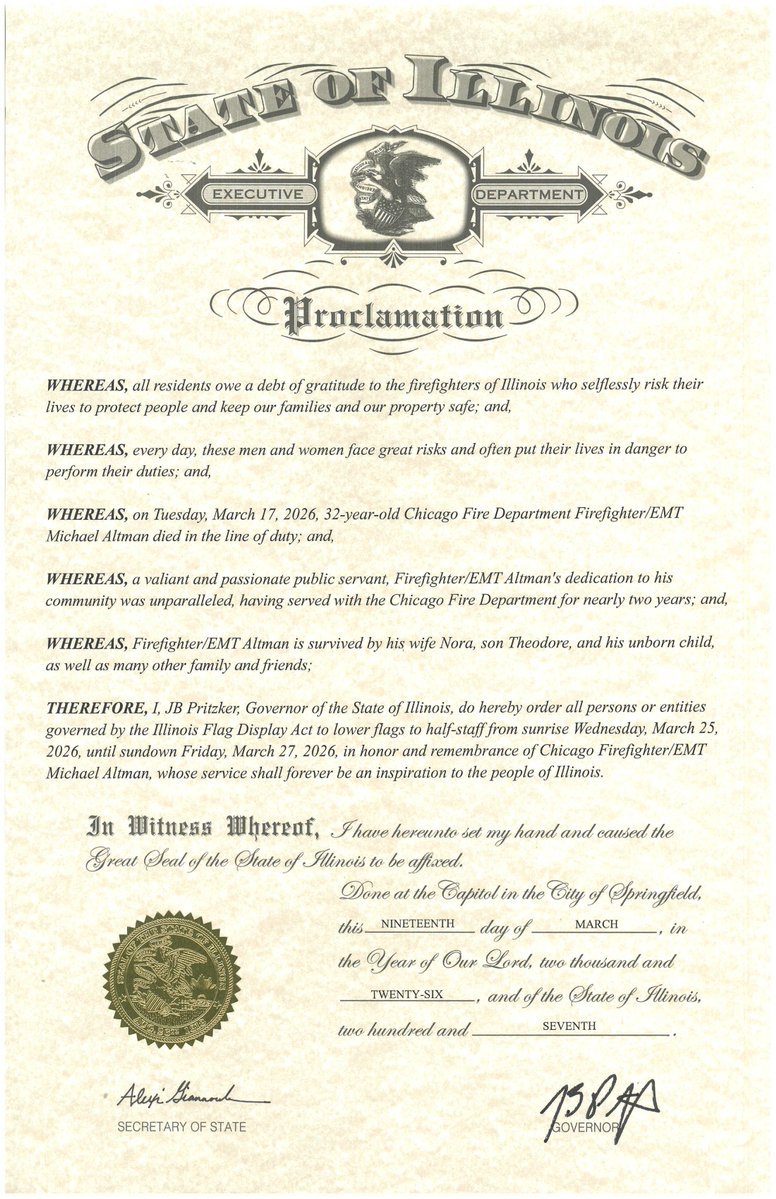 Governor JB Pritzker tweet media