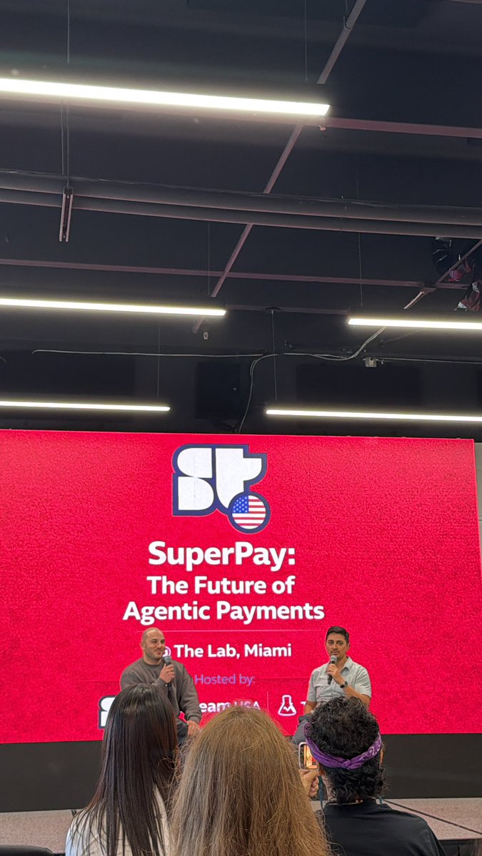 agentic payment is not just an hype but has real use case

amazing talk from <a href="/solana/">Solana</a> <a href="/NickyScanz/">NickyScanz</a> <a href="/SuperteamUSA/">Superteam USA</a> <a href="/vibhu/">vibhu</a> 

big things are happening in miami!