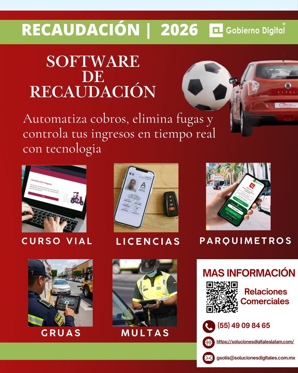 sdp_mex's tweet photo. ¿Tu gobierno está listo para el 2026? 🏟️📈

Los eventos de escala global exigen una gestión pública impecable. Con nuestro Software de Recaudación, conviertes el caos operativo en ingresos transparentes y procesos automatizados:

Escanea el QR de la imagen o contáctanos  🚀 https://t.co/OIcri3rb6y
