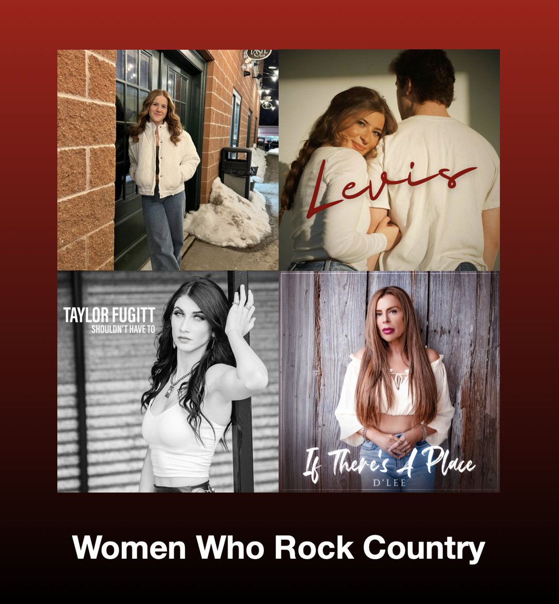 New Music on the NEW #WomenWhoRockCountry playlist Vol.281 this week’s best #newcountrymusic

#SydneySterlace Small Town, Big Stage
<a href="/SoloLowit/">Solo Lowit</a> Levis
<a href="/Taylor_Fugitt/">Taylor</a> Shouldn't Have To
#DLeemusic If There's a Place
+MORE

#Spotify
rb.gy/qlguzz

#NewMusic2026 #CountryMusic
