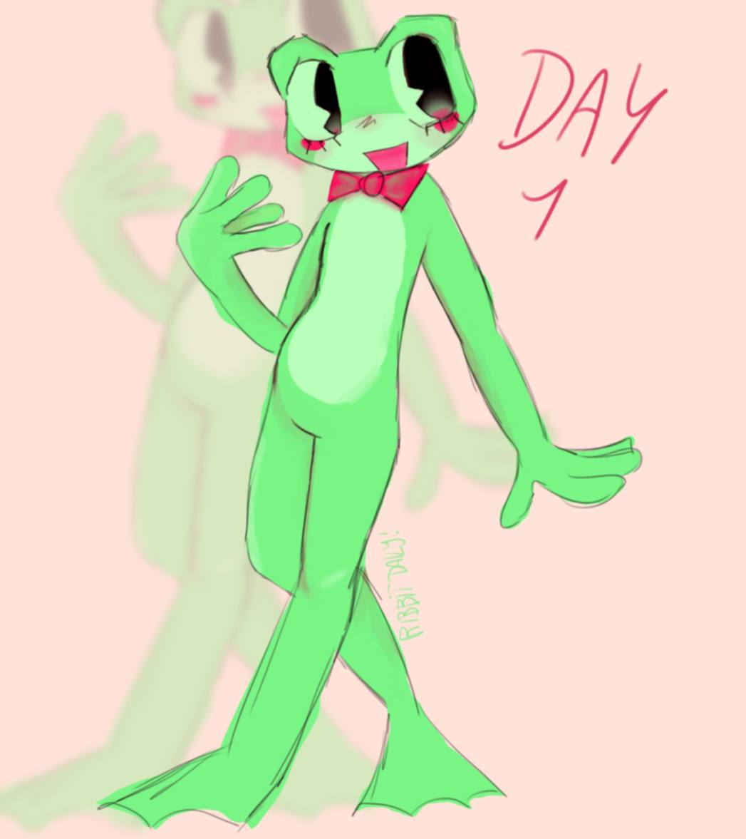 drawing Ribbit daily until they show up! tweet media