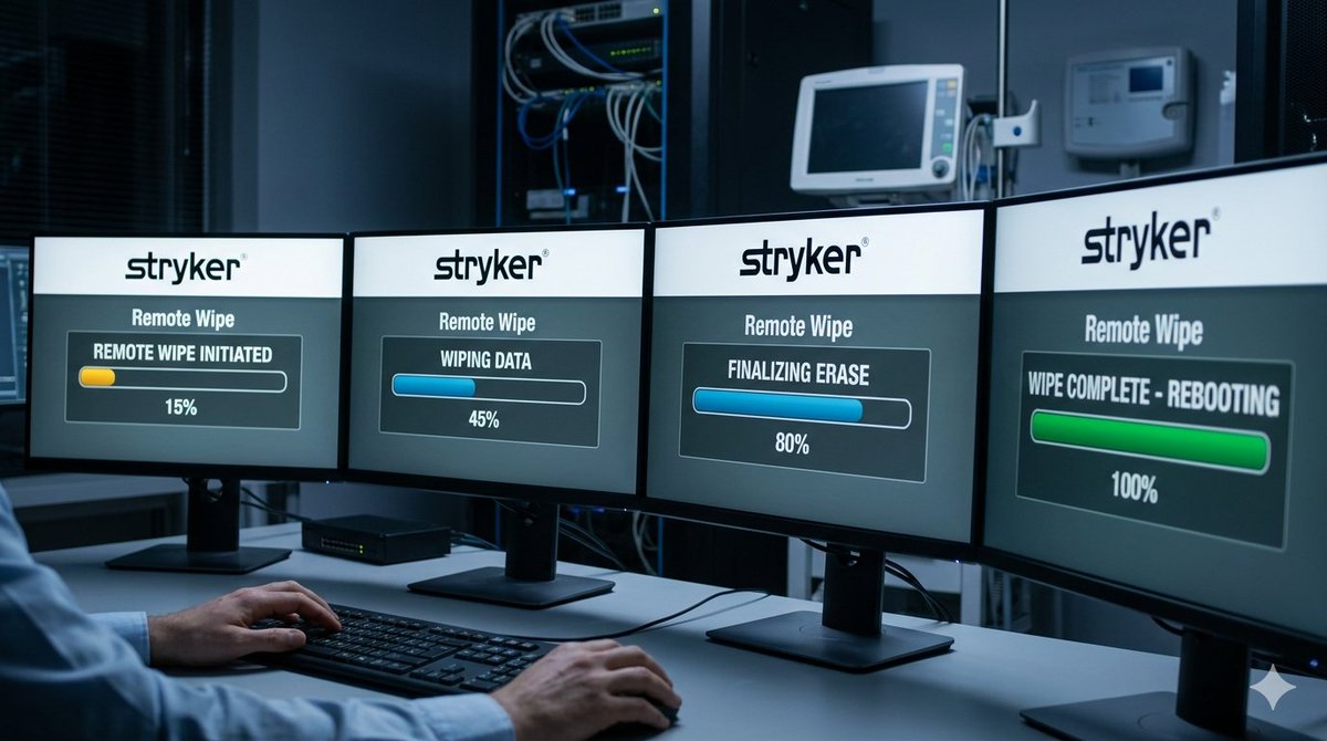 Web3Specialist1's tweet photo. Stryker systems have been erased. They now have access to Intune. 200k devices wiped in retaliation for the school bombing in Iran. The Axis of Resistance never forgets. #StrykerHack #CyberRetaliation #tadc https://t.co/81koCJ1gsw