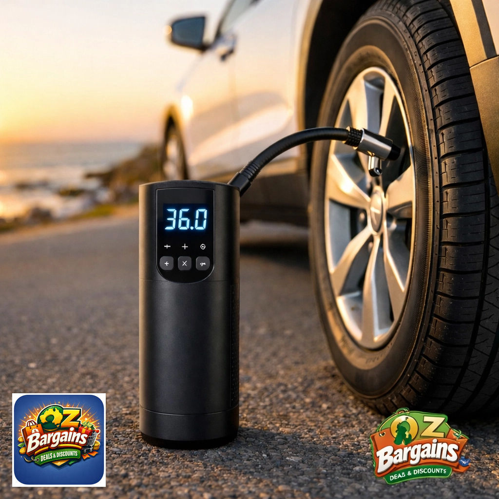 lukebuzz's tweet photo. Driving? 🚗 Low tyre pressure? Oz Bargains™ PowerAir Pro keeps you moving safely.

Save 50% + free shipping over $200!

Based in Adelaide, Australian owned, online only.
https://t.co/FhSUj8lA0S

#OzBargains #PowerAirPro #RoadTripReady #AdelaideSmallBusiness https://t.co/KADufHESO7