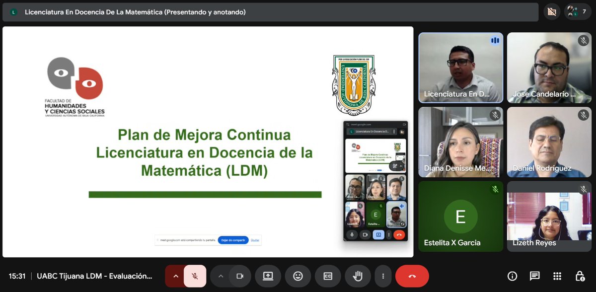 Ceppemexico's tweet photo. El 24 de marzo se evaluó el plan de mejora continua de la Lic. en Docencia de la #Matemática de la @UABC_oficial campus #Tijuana. Reconocemos el compromiso de la comunidad con la calidad educativa y nuestro agradecimiento a la institución y a los pares evaluadores.  #acreditación https://t.co/LKY2E8mxZ9