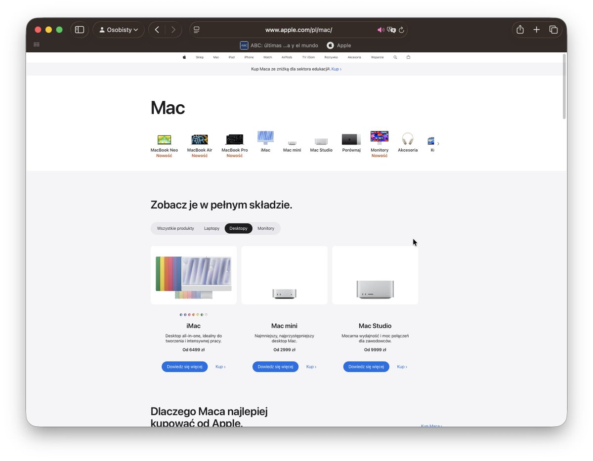 No i stało się...

Mac Pro został usunięty z oferty Apple. Jednocześnie firma poinformowała serwis <a href="/9to5mac/">9to5Mac</a>, że nie planuje wznawiać prac nad nowszym modelem.

Koniec pewnej epoki - niemal 20 lat na rynku.

Ktoś z Was posiadał/korzystał?