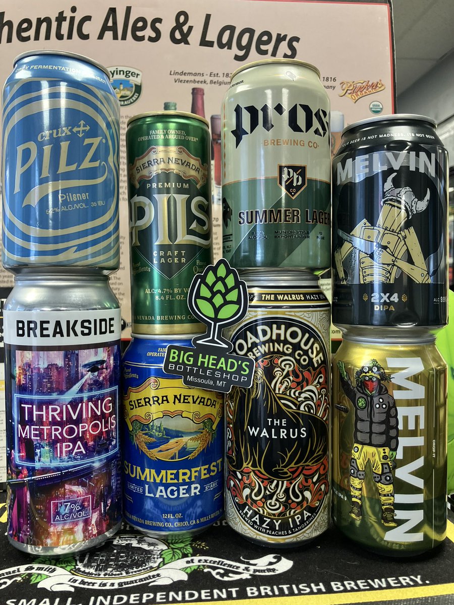 Some of what’s been landing in the coolers recently from @breakside Thriving Metropolis v.2 🍻 @cruxfermentationproject  Pilsner 🍻 @melvinbrewing Method Drop IPA and 2x4 DIPA 🍻 <a href="/prostbrewingco/">Prost Brewing</a> Summer Lager 🍻 <a href="/roadhousebeer/">Roadhouse Brewing Co</a> The Walrus Hazy IPA 🍻 @sierranevada