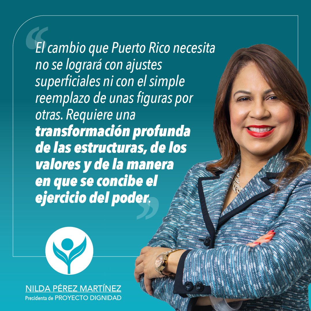 PuertoRicoDigno's tweet photo. BASTA DE IMPUNIDAD; PUERTO RICO EXIGE UN CAMBIO REAL
por Nilda Perez-Martínez, presidenta de #ProyectoDignidad
La corrupción que por años ha afectado a Puerto Rico no puede explicarse únicamente como actos aislados de algunos funcionarios. Con demasiada frecuencia, responde a fallas estructurales dentro del sistema político y administrativo que han permitido que prácticas indebidas se repitan y, en muchos casos, se normalicen. Cuando el poder público se utiliza para beneficiar intereses partidistas, cuando la adjudicación de contratos carece de transparencia o cuando los recursos del pueblo se manejan sin una rendición de cuentas rigurosa, se erosiona la confianza ciudadana y se debilitan las instituciones democráticas.
Puerto Rico necesita un cambio profundo en la forma de gobernar: un modelo basado en la integridad, la transparencia y la responsabilidad pública, donde el servicio al pueblo esté por encima de cualquier interés político o personal.
Más allá de la actuación de un solo partido o de figuras particulares, el problema gubernamental en Puerto Rico también refleja un patrón cultural preocupante: la tendencia de concebir el acceso al poder como una vía para obtener beneficios personales o favorecer círculos cercanos. Esta mentalidad distorsiona la función pública, transformando el servicio al país en una oportunidad de lucro o de ventaja individual. Cuando este comportamiento se normaliza, se debilita la responsabilidad hacia el bien común y se perpetúan prácticas que alimentan la desigualdad y la desconfianza https://t.co/YeUc2jUyrZ de los rasgos más preocupantes de la corrupción estructural es su capacidad de reproducirse. Cuando los mecanismos de fiscalización se debilitan o fallan, y cuando las consecuencias para quienes incurren en actos indebidos son limitadas o inexistentes, se genera un ambiente de impunidad. Esto facilita que nuevas generaciones de funcionarios adopten y normalicen estas prácticas, perpetuando el ciclo. Con frecuencia, además, estas dinámicas se sostienen mediante redes de influencia que trascienden administraciones específicas e incluyen contratistas, donantes políticos y actores con acceso privilegiado a los procesos de decisión gubernamental. En ese contexto, el acceso al poder deja de entenderse como una responsabilidad pública y pasa a convertirse en un instrumento para preservar privilegios.Dentro de ese escenario, figuras influyentes en la política del país han sido objeto de debate público precisamente por el papel que desempeñan en la dinámica de poder del gobierno. Liderazgos como el de Thomas Rivera Schatz han generado controversia por su capacidad de mantener control e influencia dentro de las estructuras gubernamentales, mientras que la cercanía de figuras como Francisco Domenech a los centros de decisión también ha provocado cuestionamientos en cuanto a la concentración de poder y la forma en que se toman decisiones dentro del aparato gubernamental. Frente a este panorama, surge Proyecto Dignidad con el propósito de impulsar una transformación en la cultura de gobierno. Su propuesta busca devolverle al país una administración pública centrada en el bien común, sustituyendo la lógica del beneficio propio por una cultura de servicio, integridad y responsabilidad. El cambio que Puerto Rico necesita no se logrará con ajustes superficiales ni con el simple reemplazo de unas figuras por otras. Requiere una transformación profunda de las estructuras, de los valores y de la manera en que se concibe el ejercicio del poder. Esto implica fortalecer los mecanismos de rendición de cuentas, garantizar una transparencia real en la gestión pública y fomentar una ciudadanía activa que no tolere la corrupción.Puerto Rico enfrenta, en última instancia, una decisión histórica: continuar atrapado en los patrones que han debilitado sus instituciones o abrir paso a una nueva etapa de gobierno basada en la integridad y el servicio público. Romper con la corrupción estructural no es solo una aspiración política; es una condición indispensable para reconstruir la confianza en las instituciones y asegurar un futuro más justo y transparente para el país.
Lee aquí más columnas de la presidenta del partido Proyecto Dignidad @NildaPerez207
https://t.co/vYDb3BvAk1
#pd2028 #LaNuevaEtapa #Corrupción #Democracia #SanaGobernanza #Transparencia #PuertoRico #Cambio #ProyectoDignidad #QueremosDignidad