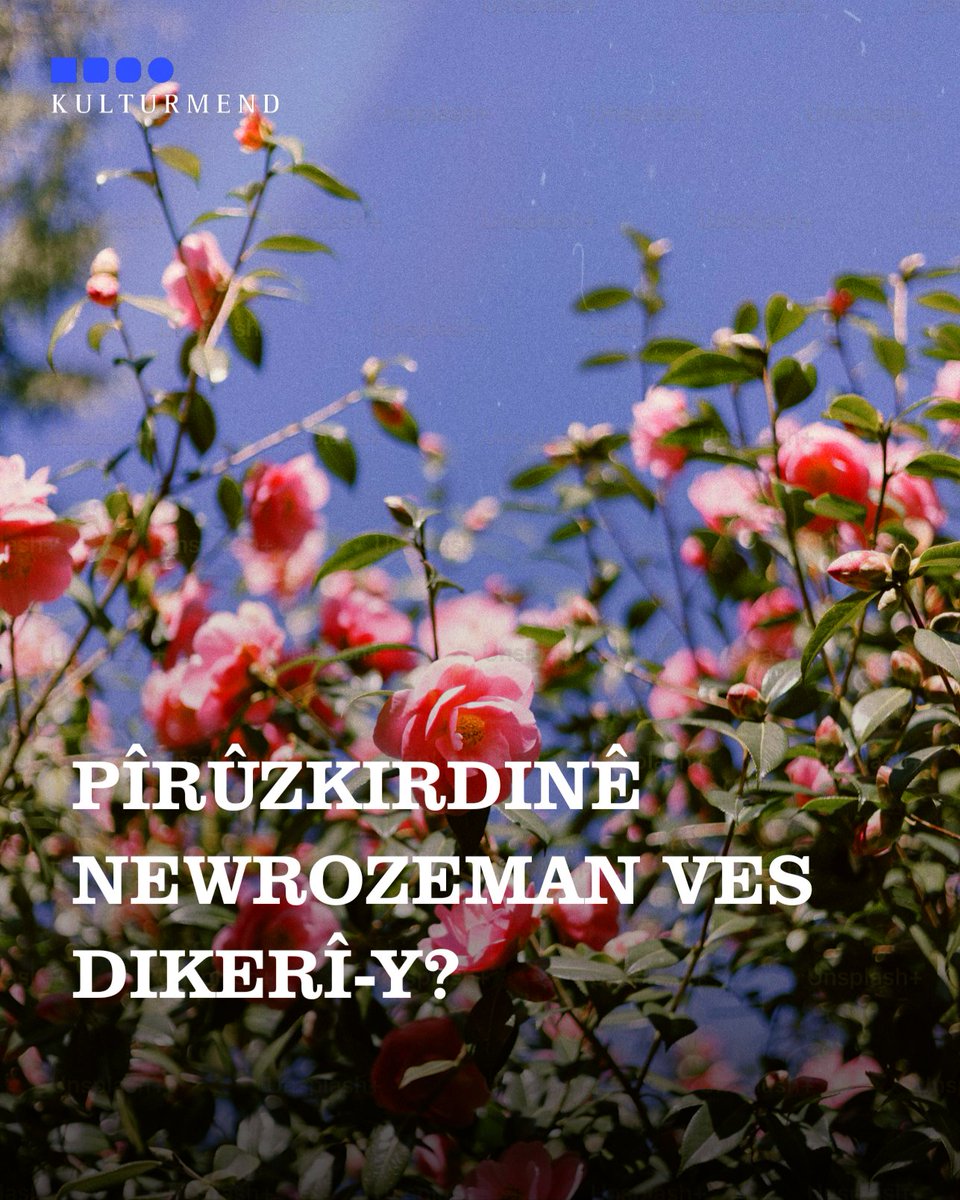 zwaniman5's tweet photo. Pirsî ratan hest:
Pîrûzkirdin�� Newrozeman Ves dikerî-y?

Îmegel, hetanî ey zemane firêca diyîn ke cejngeli Newroz we mitîngel ew hatige kirdin. Îme, wexte ke we Newrozgeli Tacîkel, Êranîyel, Ozbekel dingerîn, ewane je polîtîka-w dür festîvalgeli cejnî dûrist dikerin. 
Tu çe dişê? https://t.co/SqUVRXp5w5