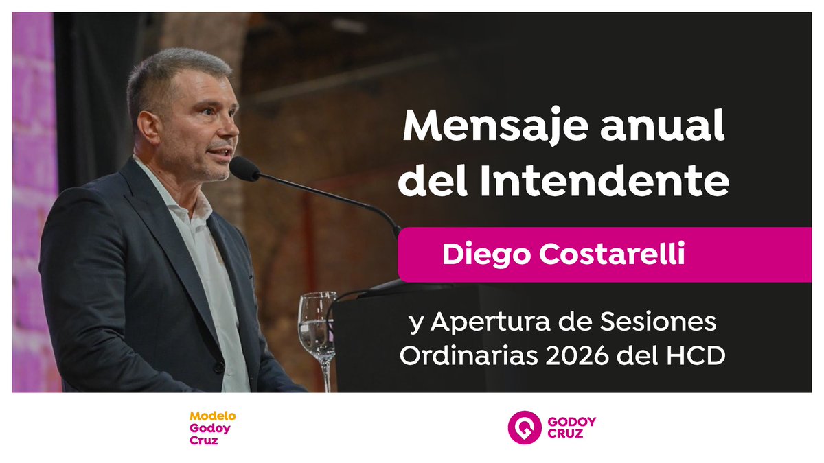 Vengo a compartir con ustedes, y con cada vecino de Godoy Cruz, el mensaje anual en el que rendimos cuentas de lo realizado y contamos qué estamos haciendo. 

Pero, sobre todo, vengo a presentar nuestra visión de futuro para que nuestro departamento sea cada día mejor, con la