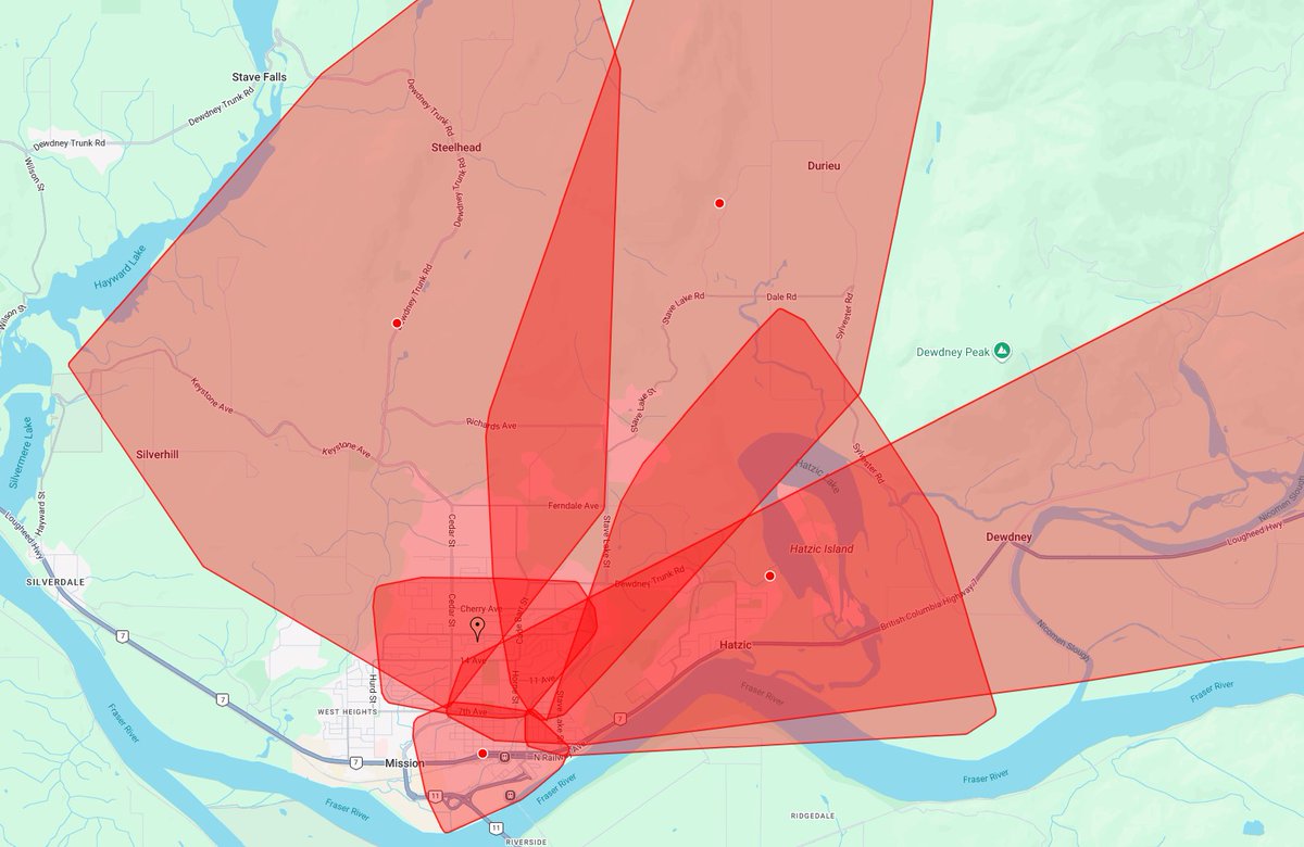 bchydro's tweet photo. Crews are responding to an outage impacting 15,215 customers in #MissionBC, #Abbotsford, #KentBC, and other nearby areas. Updates will be posted on our website: https://t.co/VTIsNUCABX https://t.co/2keFRRRb10