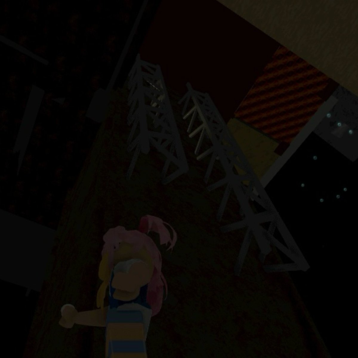 cupsofbutter2's tweet photo. one time when I was playing regretevator like. Two years ago I got glitched under the lobby map when I was trying to go up the basement stairs and it was really scary and dark.i got sent to hell https://t.co/KH3g8qGK5f