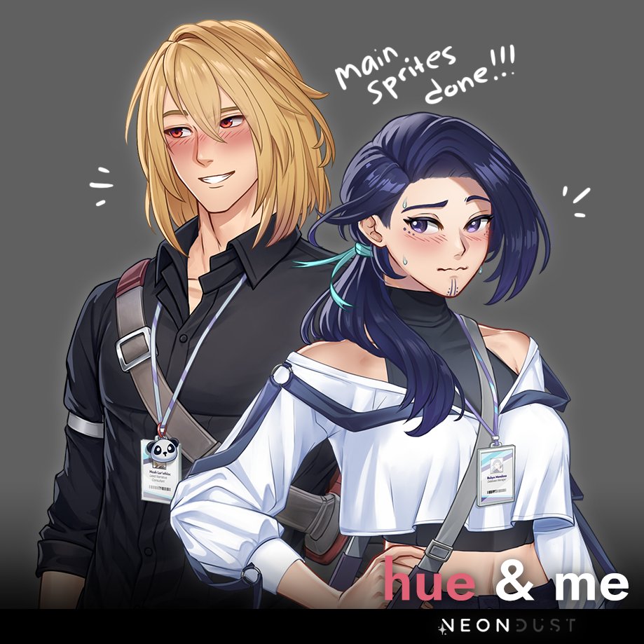 Hue and Me 🩶🩷🤍 by Neondust tweet media