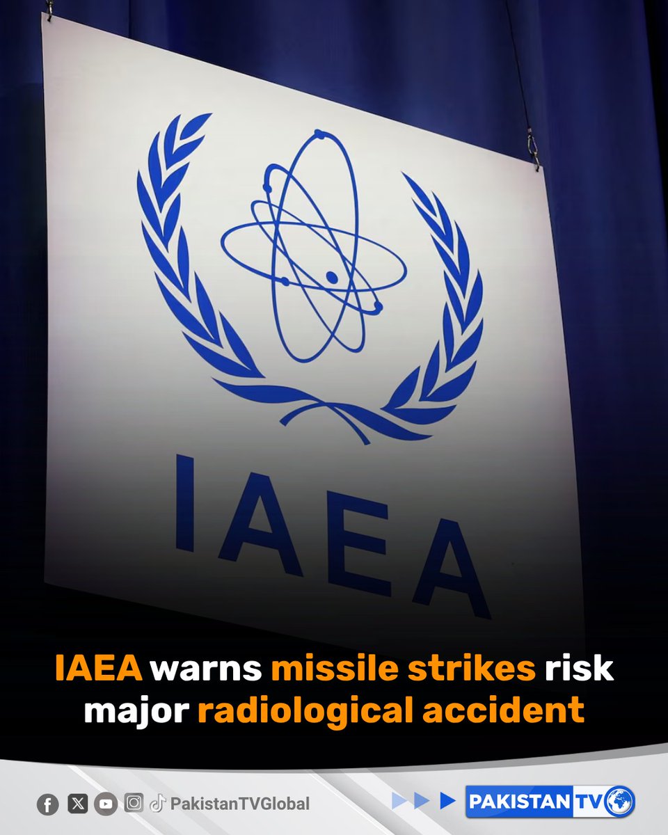 PakTVGlobal's tweet image. IAEA chief Rafael Grossi voices deep concern over strikes near Bushehr Nuclear Power Plant, warning damage could trigger a major radiological accident and urging maximum restraint to protect nuclear safety.

#RafaelGrossi #IAEA #BushehrNuclearPlant #PakistanTV #PakistanTvglobal