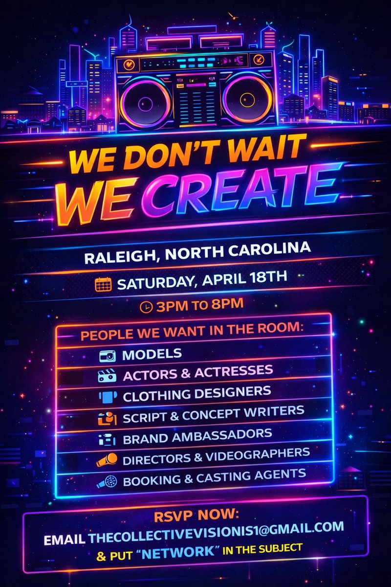D2LENT's tweet image. Your next collab won’t come from waiting.
It’ll come from showing up.
📩 RSVP: thecollectiveevents.net 
#WeDontWaitWeCreate #CreativeThreads #RaleighNC