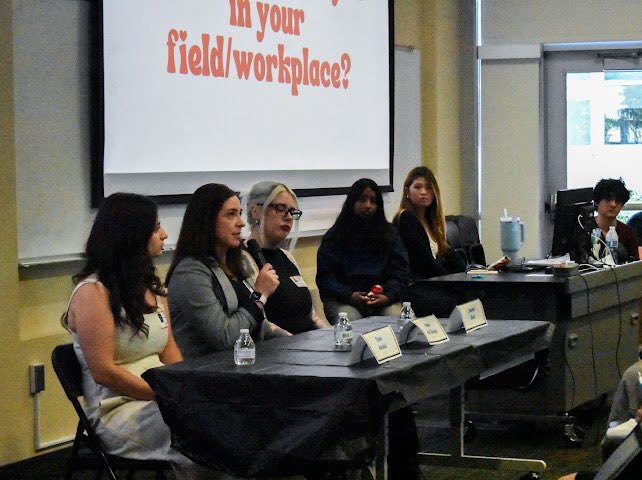 ArcadiaUnified's tweet image. 💬✨The EDI Committee hosted its annual Women’s Panel, bringing together powerful voices to empower AHS students. Students heard from 3 accomplished women across diverse fields: Jeanine Hawk–Tattoo Artist, Amanda Assaf (Haney)–Nutritionist, and Myrna Aboudiab–Pediatrician. #EDI