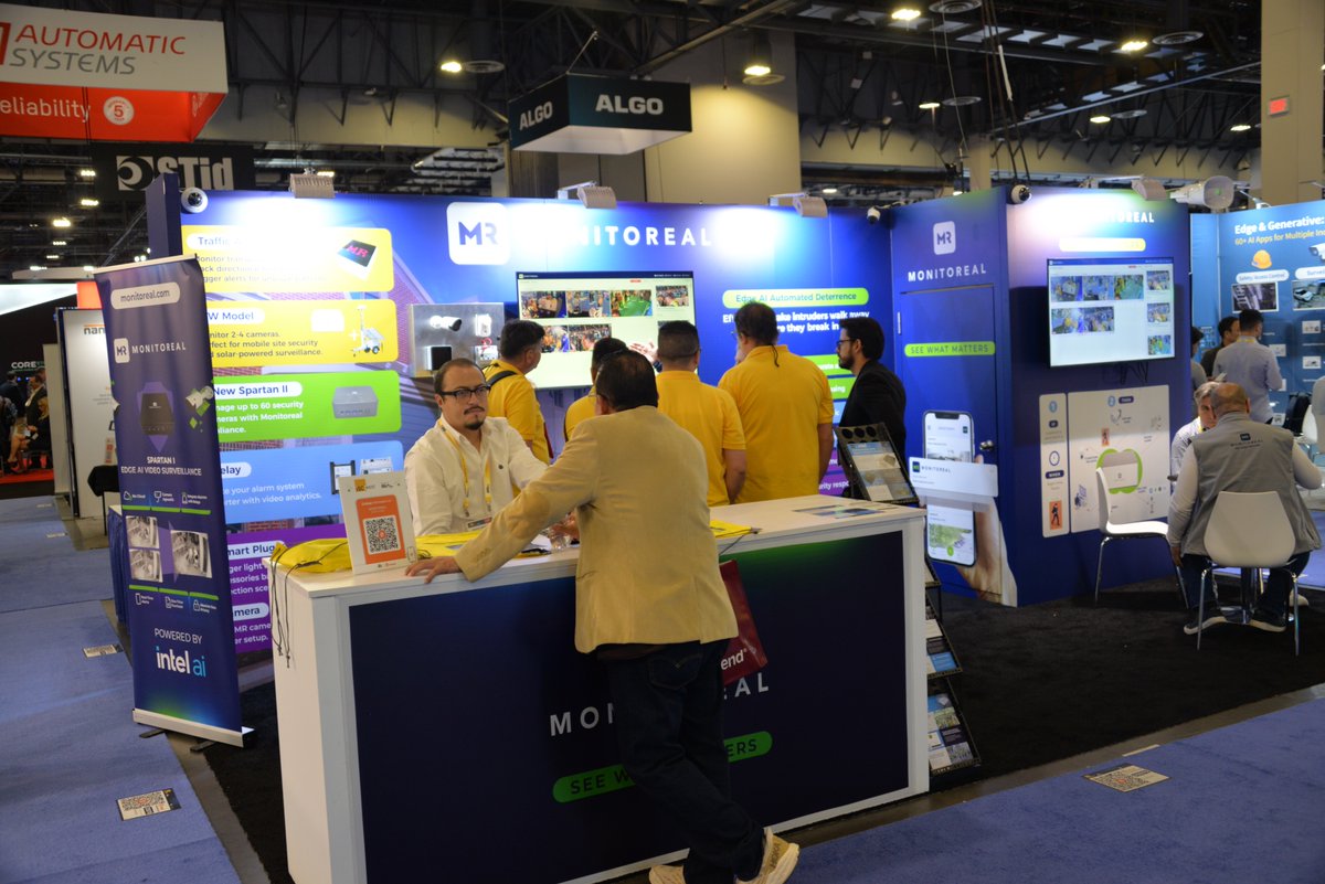 monitorealcom's tweet photo. 🔒🚨 Strong crowds across the show floor today at ISC, with a steady flow of visitors joining us for live demos throughout the day!
We’ve seen increasing interest in our analytics, latest devices, and collaborations that bring Monitoreal technology into new, ambitious spaces. https://t.co/iR2MHbVPw2