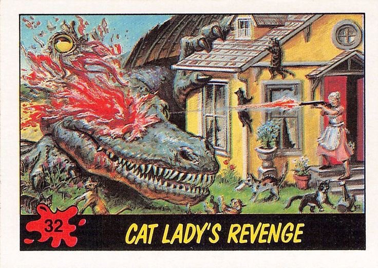 AVPAlo's tweet photo. The End of Oak Street reminds me of the Dinosaur Attacks trading cards https://t.co/McgOqizjtm