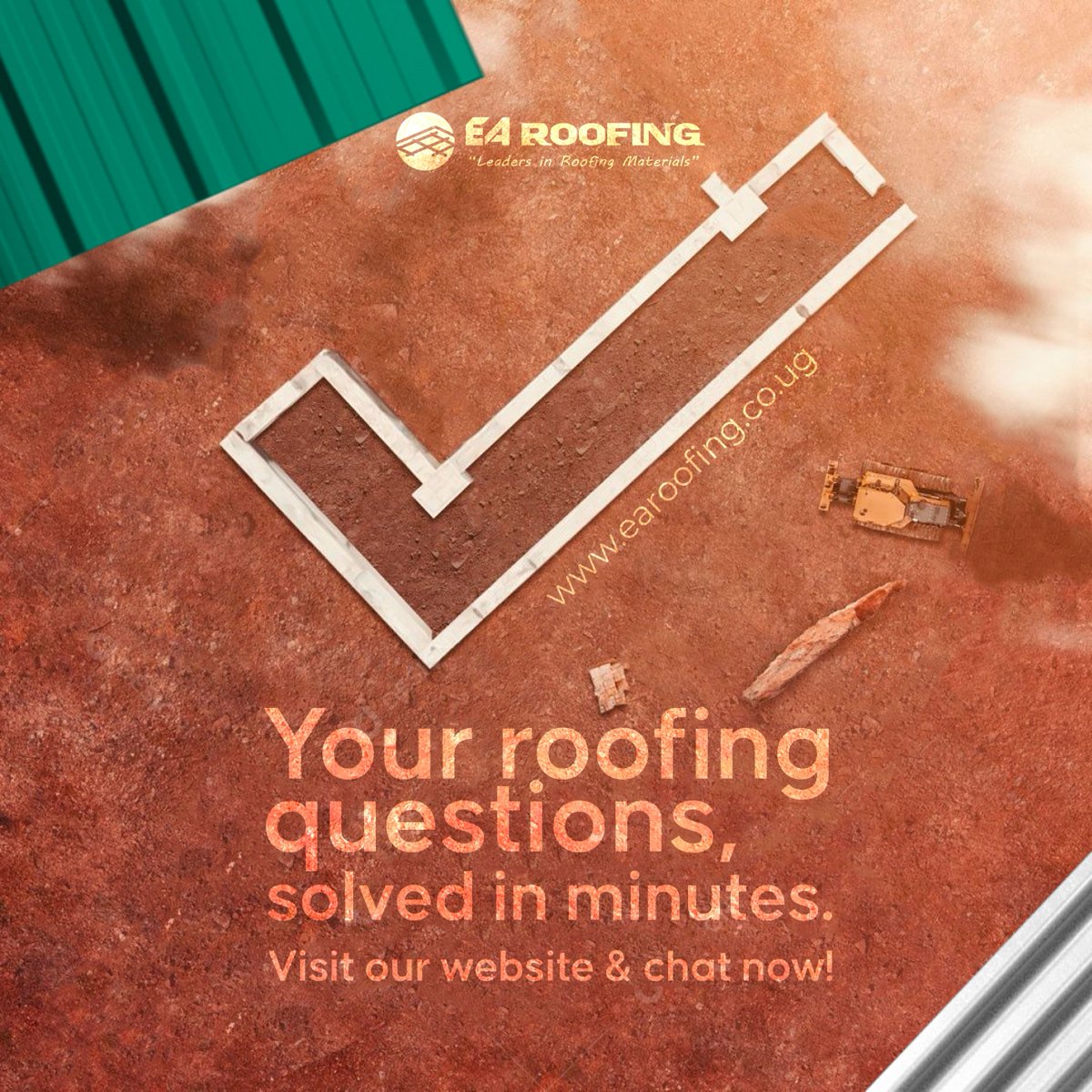 EaRoofing's tweet photo. Got roofing questions? We’ve got answers—fast. ⚡
Chat with us through our website at https://t.co/8j5WYu5kWD and get solutions in minutes.
#EARoofing #QuickSolutions #RoofingExperts #BuildSmart #UgandaConstruction https://t.co/5mqfgIahxh