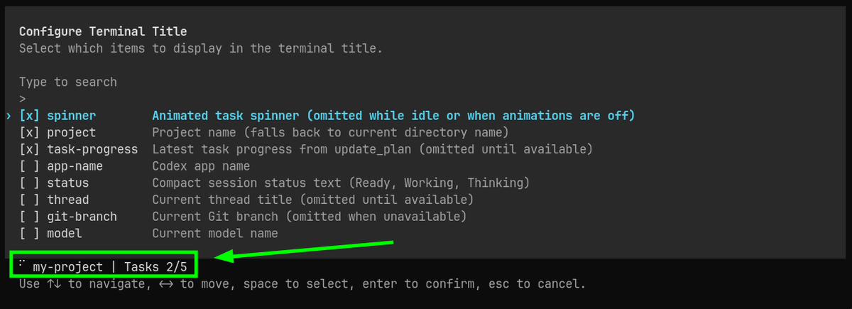 LLMJunky's tweet photo. Codex CLI Update 0.117.0 is here!
And with it, a few major features/improvements:
- Codex Plugins are now live. Quickly and easily install skills, MCP servers, hooks, and apps in one package.
You can also make custom Plugins as well.
- Agents v2 is also live. A brand new inter agent communication system that enables true two-way communication between multi agents
Every agent gets a path (/root/worker/tester) so any agent can address any other agent. Messages carry who sent it, who it's for, and the actual content.
- New Title bar customization allows you to show a number of items directly in the title bar of your Codex session
- App server can now send !shell commands, watch file system changes and connect to remote websockets. You can also recall prompt history directly through the app server.
npm i -g @openai/codex