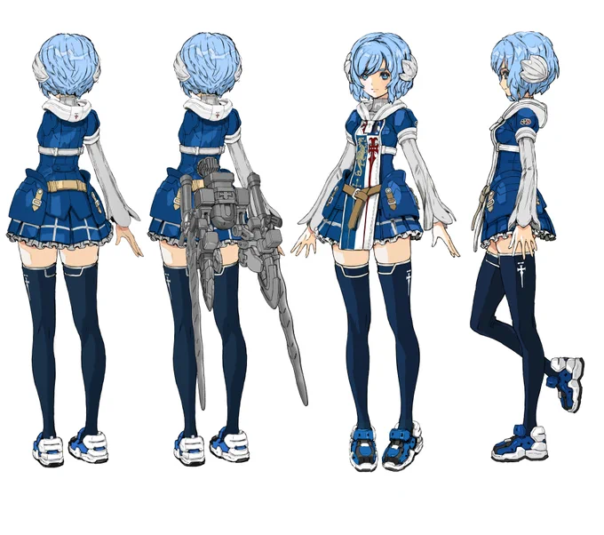 前に描いた GODZORDER ヒマリ・バハムートちゃん 水属性のスポーツ少女
