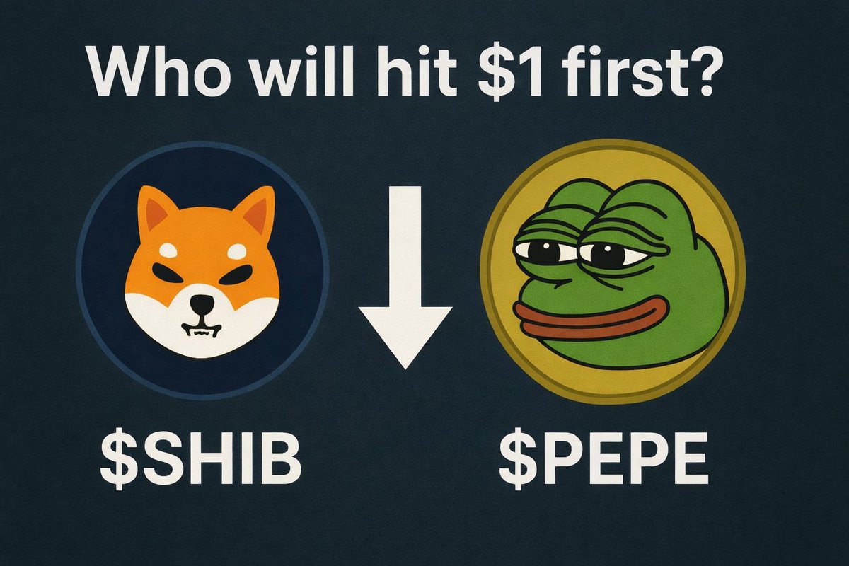PepeCZBinance's tweet image. WHO’S GONNA MAKE IT TO $1 FIRST? 👀 

    $SHIB                           $PEPE
        👇                                   👇

- Shared via CoinEx Creator Program. @CoinExCreators 
#CEX #crypto #CoinEx #CoinExCreator
#CoinExFlexibleSavings