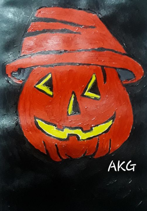 Advocateakg's tweet photo. Art of the Day! "Halloween Pumpkin". Buy at: https://t.co/LNbCwITXvd https://t.co/Xo3P8vbQAs