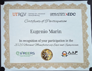 UFCA_Token's tweet photo. Eugenio Marín, CEO de FUMEC, participó como moderador en la mesa “AI and Digital Transformation in Manufacturing en el marco del National Manufacturing Exhibition &amp; Expo 2026, que organizó el Institute for Advanced Manufacturing de 
@utrgv https://t.co/XTEOX100eY