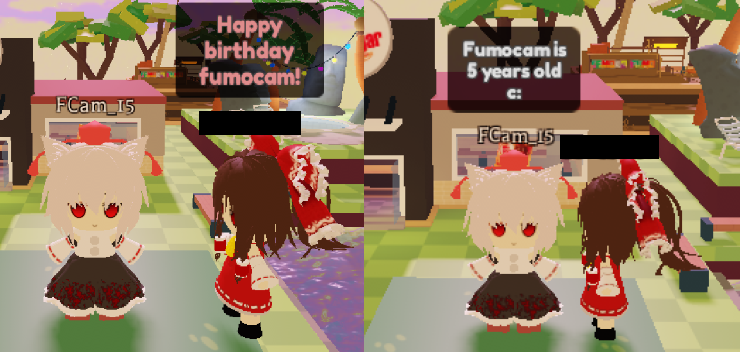 FumoCam's tweet photo. Roblox needs age verification, CPU failed, and a lot of code needed changing. 
But everything is all fixed and verified (21+ chat group) in time for FumoCam's birthday! 
If you're verified (or through Twitch), come wish FumoCam a happy birthday :) https://t.co/4nyuMfHhm3