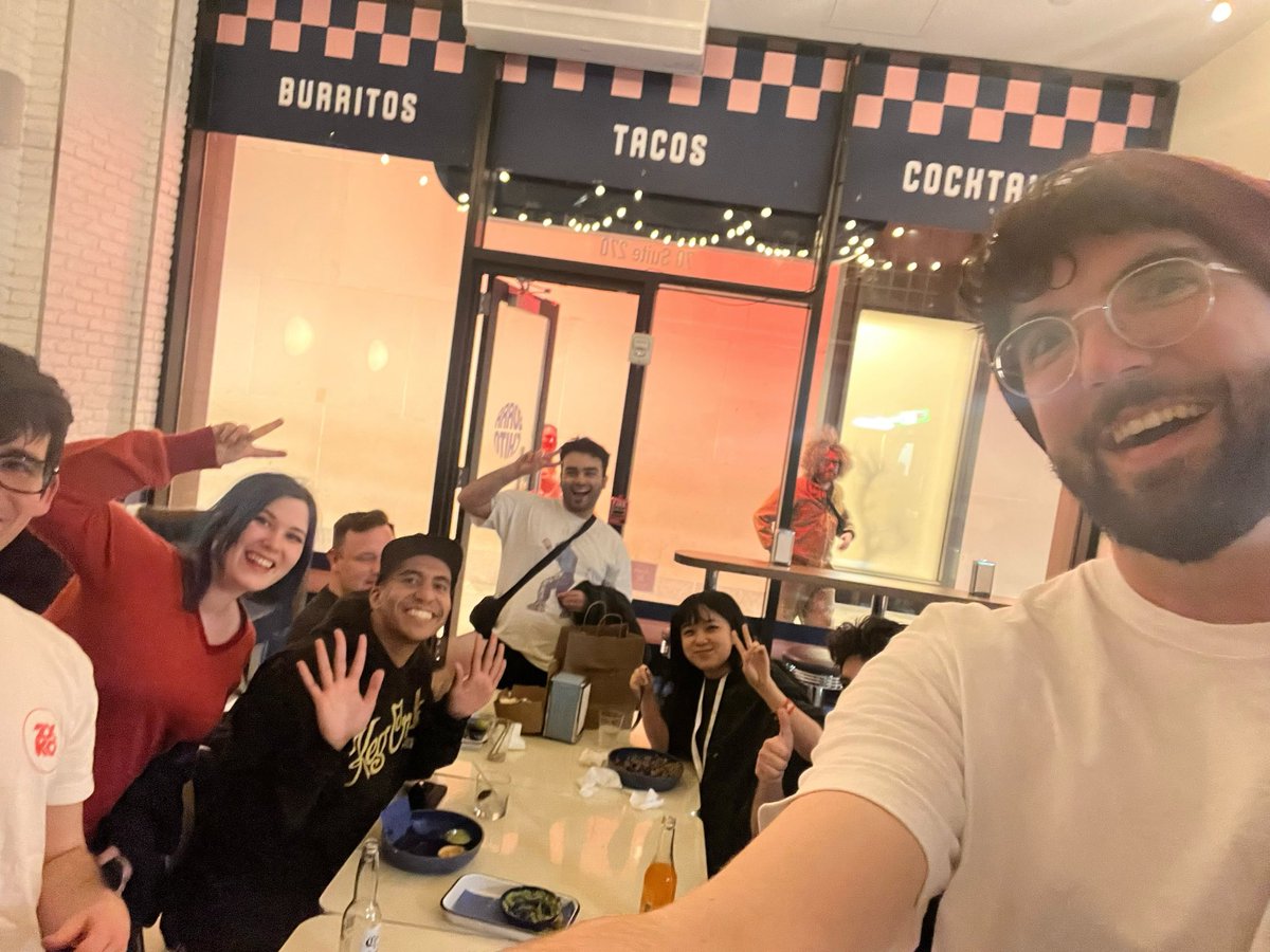 bumped into a bunch of <a href="/pax/">PAX</a>-bound Rioters tonight!! good luck at your panel tomorrow you guys!! <a href="/RiotGutsyBat/">Paul</a> <a href="/UpToSnuff_FGC/">Steve Bankert</a> <a href="/JulezJP/">Julez</a> <a href="/impuuuu/">impuuuu @GDC</a> 👊