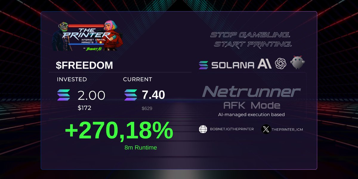 The ICM Printer | Multichain DeFAI tweet media