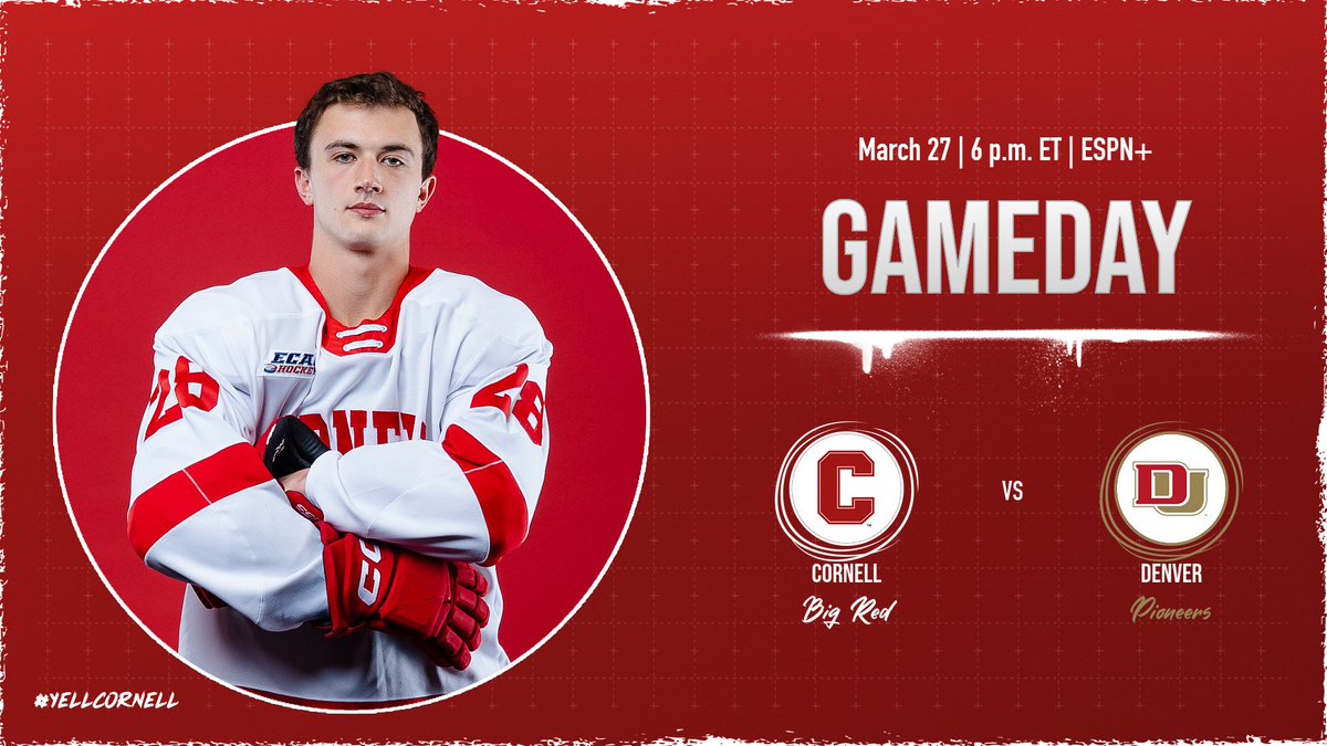 🚨 GAMEDAY! 🚨

<a href="/CornellMHockey/">Cornell Men’s Ice Hockey</a>
 
🆚 Denver
🏟️ Blue Arena
⏰ 6 p.m. ET
📺 bit.ly/4lSqBhd
🎟️ bit.ly/4rVweN0
📰 bit.ly/4uL1GzY | bit.ly/3PwSkb3
📈 bit.ly/407f2tp

#YellCornell