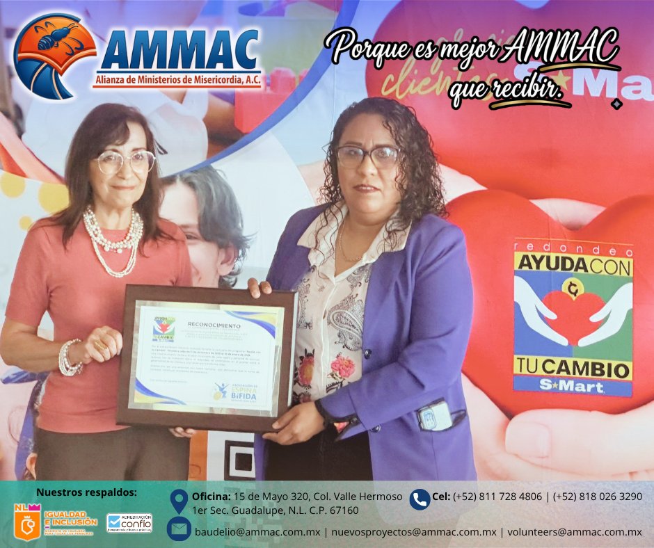ammacong's tweet photo. ¡LA TRANSPARENCIA NOS UNE! ✨

Hoy en S-Mart Santo Domingo fuimos testigos de la entrega de $1,238,428.75 a causas hermanas. 
¡Prueba real de que tu redondeo SÍ llega! ✅

¡Ahora es turno de AMMAC! Este cierre de marzo, di "SÍ AL REDONDEO". ❤️

#AMMAC #SMart #Monterrey #Redondeo https://t.co/2n4m91E9S6