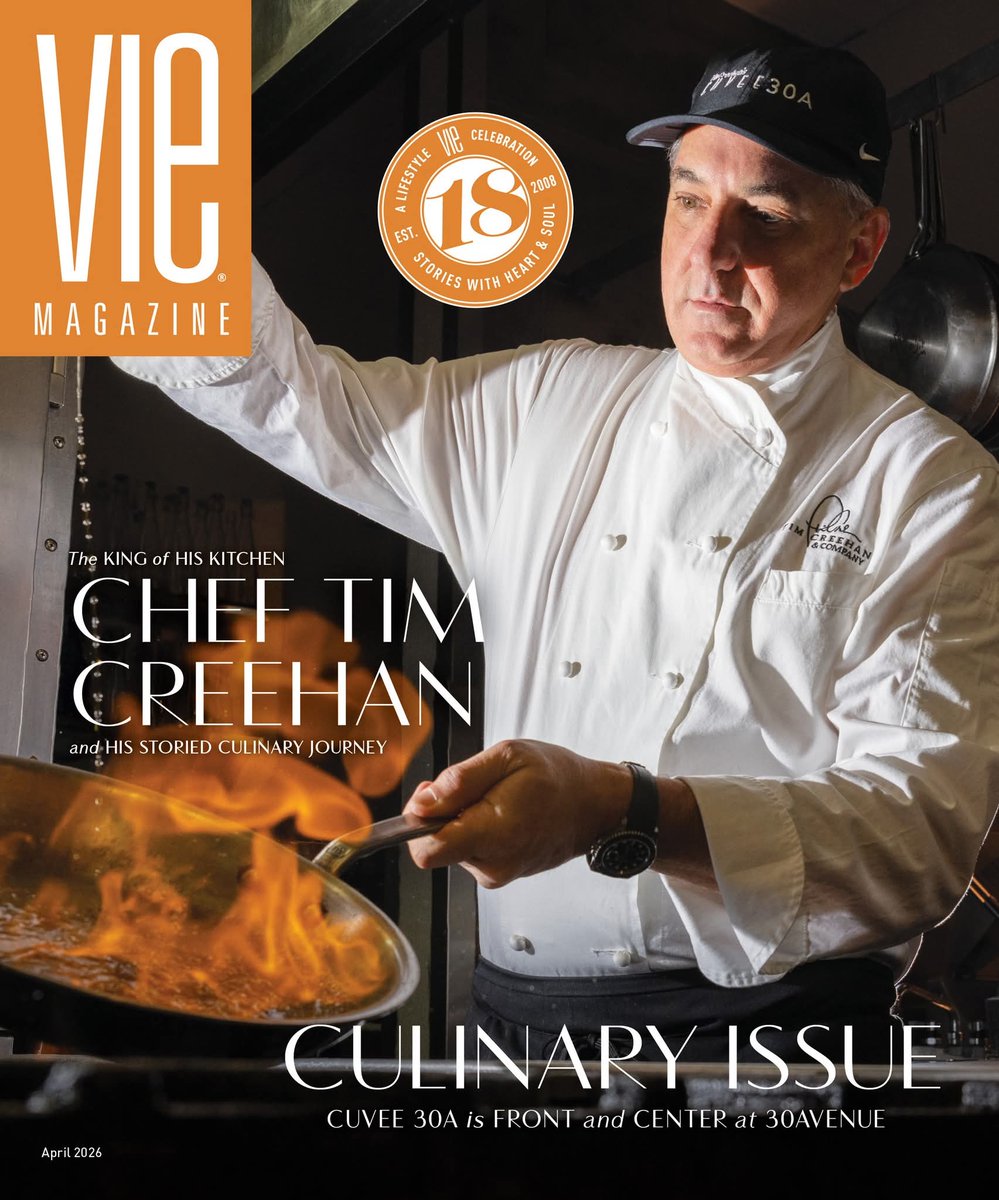 Chef Tim Creehan, owner of #Cuvee30A <a href="/NonnasDestin/">NonnasRistorante</a> @PandorasDestin graces the cover of <a href="/VIEmagazine/">VIE Magazine</a> great feature story, thanks guys!