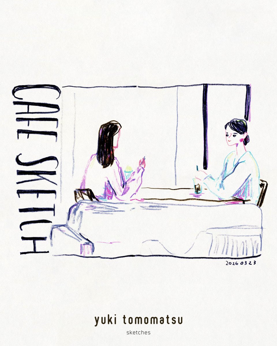 カフェでの食後のスケッチ

去年、スケッチで使う画材を模索していて、
色鉛筆が自分と相性がよく、
スケッチ初心者にもおすすめだと思った話を
noteに書きました。

A Life in Sketches
note.com/yuki_tomomatsu…