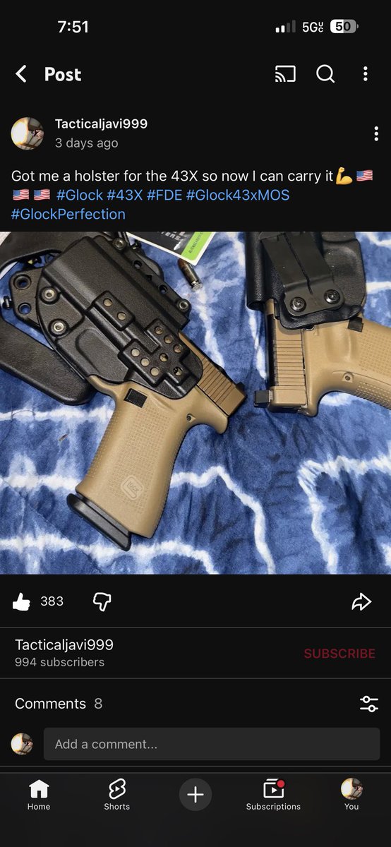 Tacticaljavi999's tweet image. Gaining motion on #YT as well
6subs away from 1000!🤯🔥