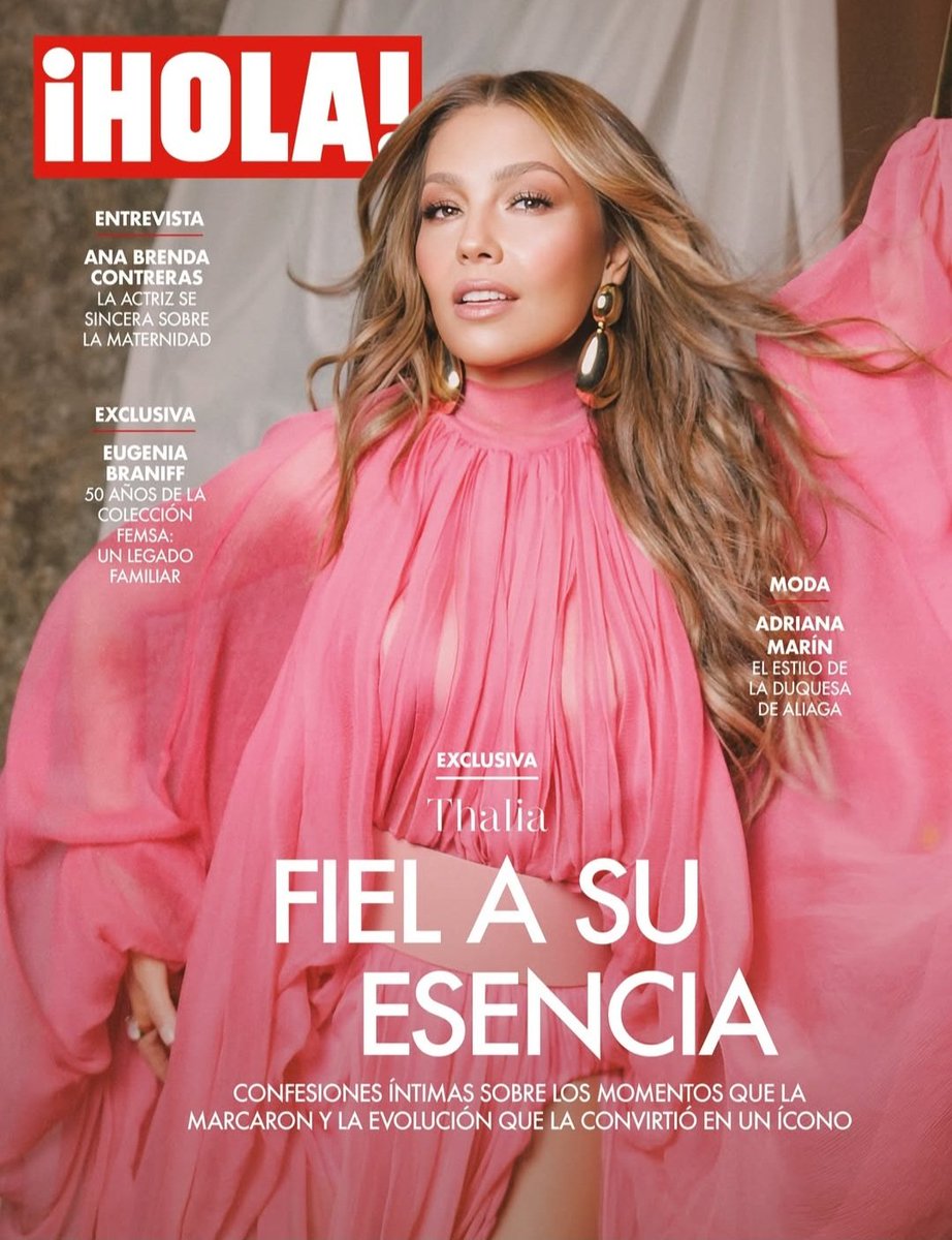 MDCColombia's tweet photo. THALIA ES LA PORTADA DE LA REVISTA ¡HOLA!

En @holamexico la Reina del Pop Latino @thalia dueña de una voz que ha cruzado fronteras y una trayectoria que la consagra como una de las máximas figuras de la música mexicana, su talento sigue vibrando en cada rincón del planeta! https://t.co/mJTvrUeJxV