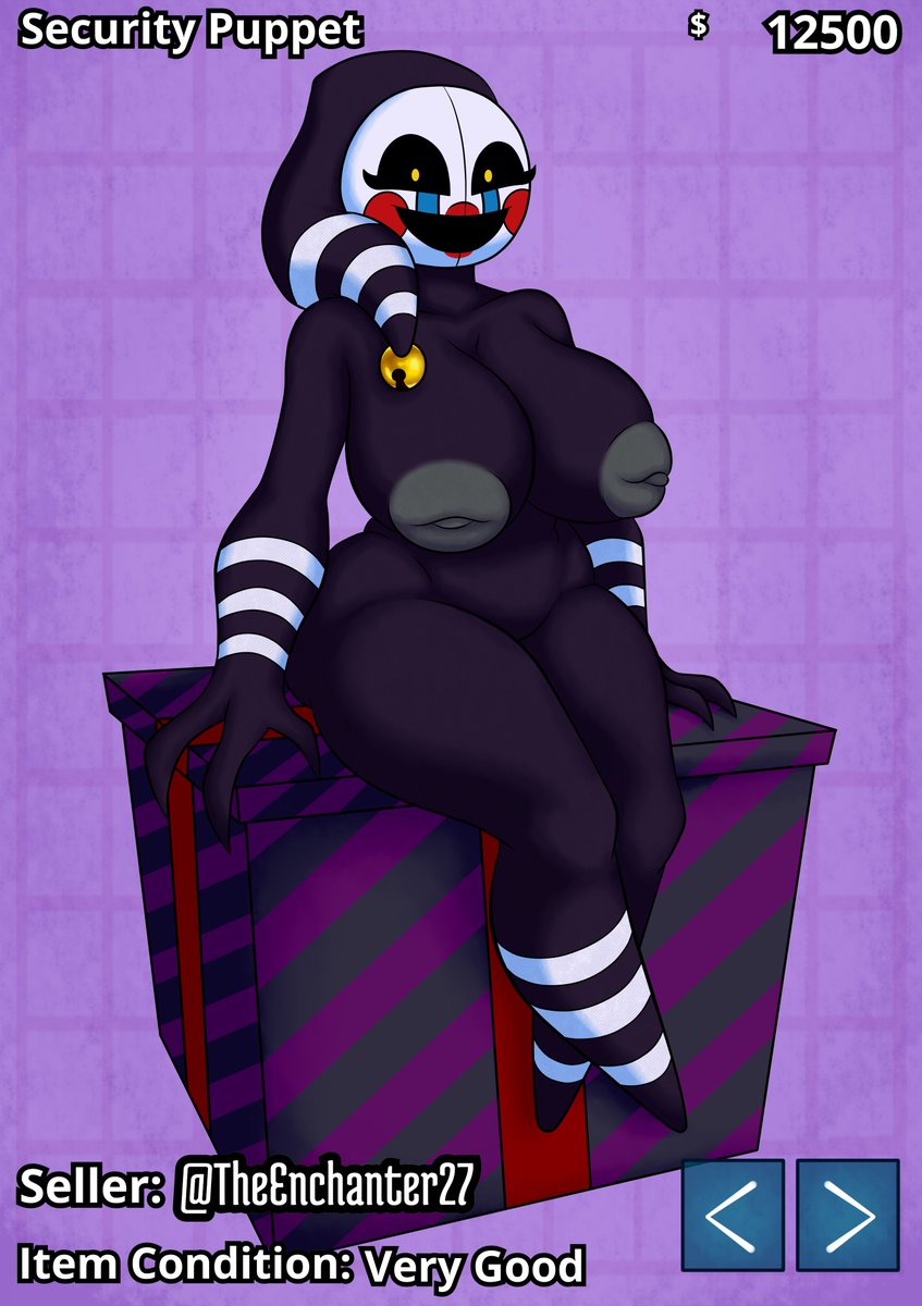 TheEnchanter27's tweet photo. Ya puedes comprar a Security Puppet y agregarla a tu propia Pizzería
#FNAF #Fnaf6 #FFPS
#securitypuppet #nsfw #art https://t.co/w3wfk73lom