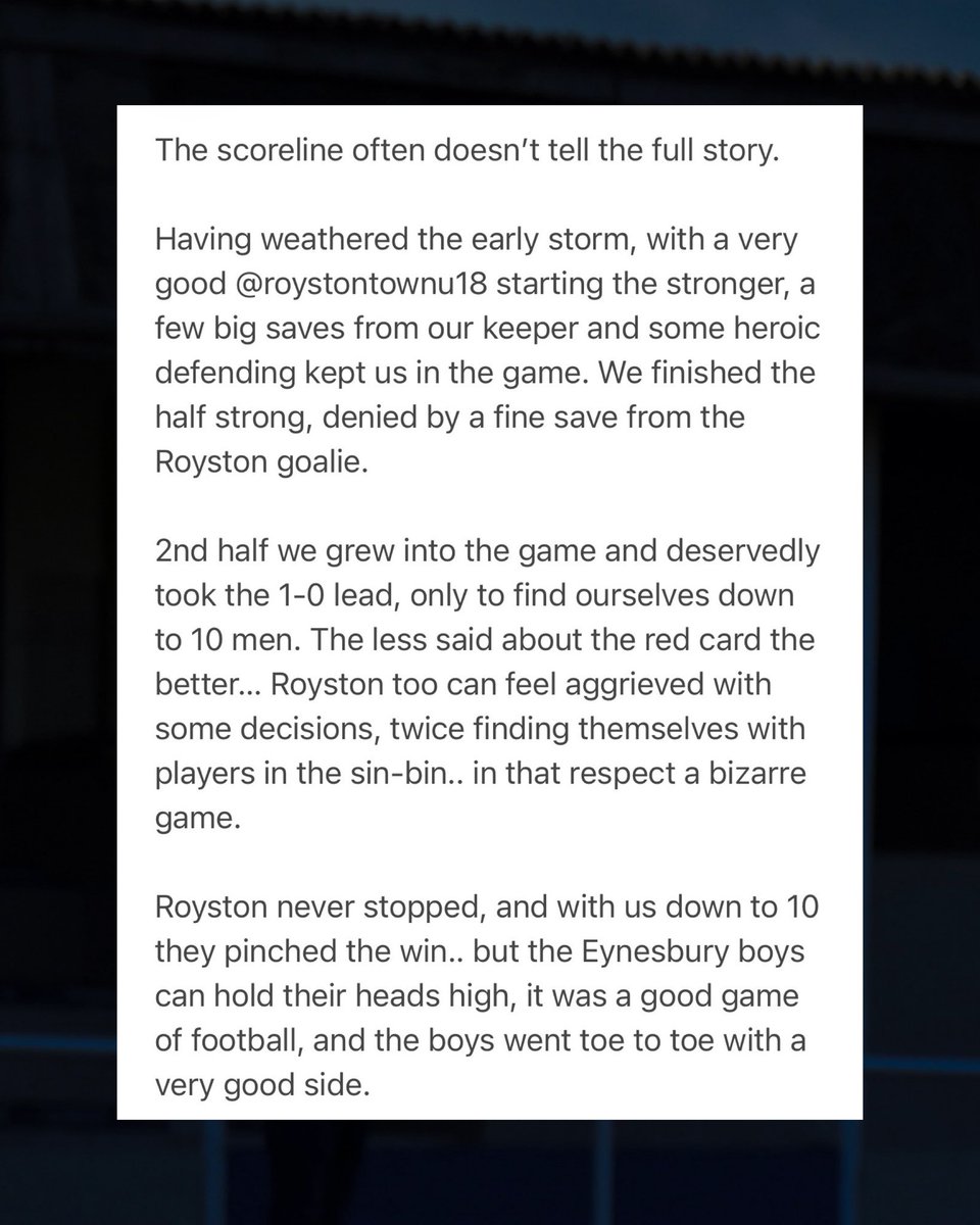 Eynesbury Rovers U18s tweet media